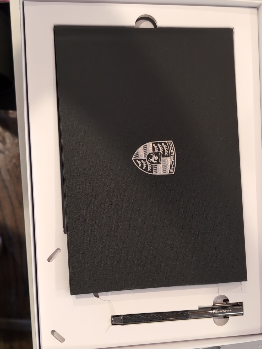 Porsche Black Welcome book with Pen